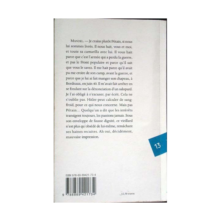 L'un de nous deux. Jean-Noël Jeanneney. Editions Portaparole