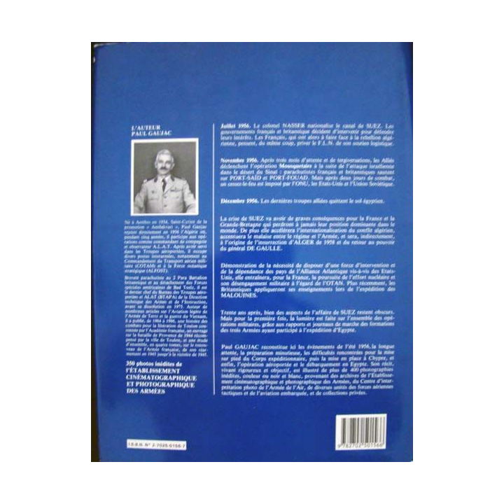 Suez 195. Paul Gaujac. Editions Lavauzelle