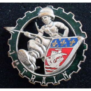 Insigne métallique du 1° escadron du train Sabouret 1° ET