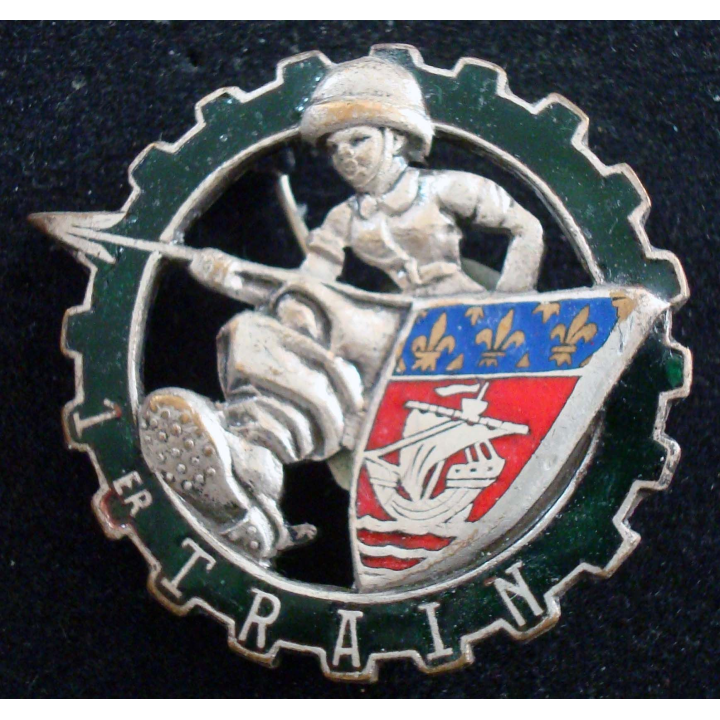 Insigne métallique du 1° escadron du train Sabouret 1° ET
