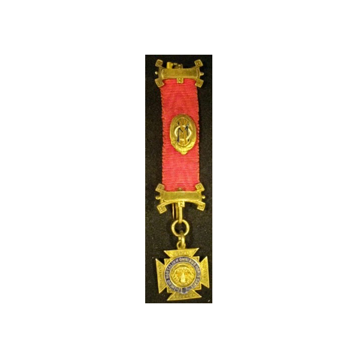 MÉDAILLE MAÇONNIQUE ANGLAISE MINIATURE RAOB 1925