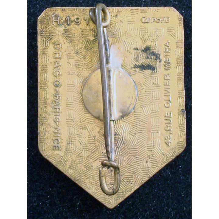 7° RAC 7° Régiment d'Artillerie coloniale DRAGO O METRA émail H 191