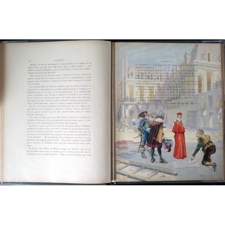 Vieux livre Richelieu par Théodore Cahu et maurice Leloir 1901