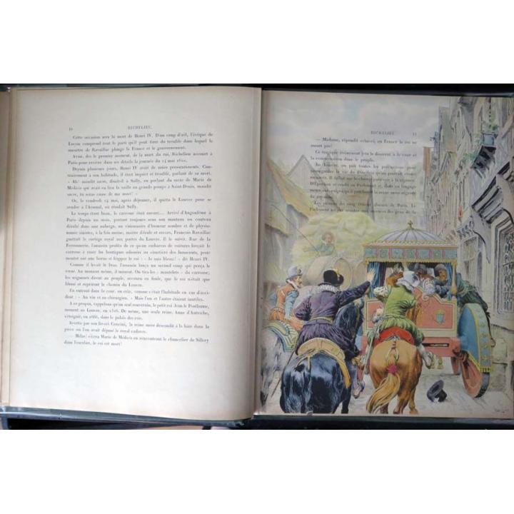 Vieux livre Richelieu par Théodore Cahu et maurice Leloir 1901