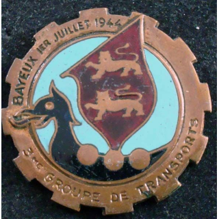 3° GT 3° Groupe de Transport FFI Bayeux 1° juillet 1944 en émail