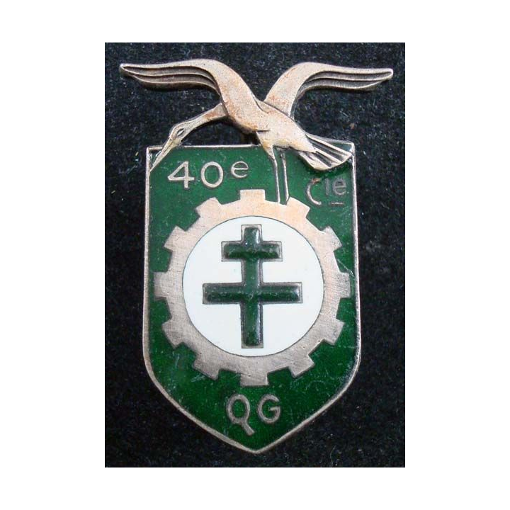 40° CQG 40° Cie de Quartier Général DRAGO BERANGER en émail H 722