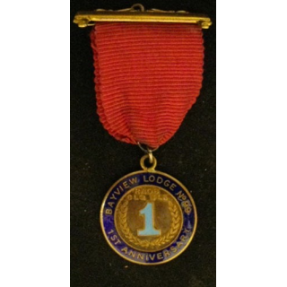 MÉDAILLE MAÇONNIQUE DU 1°ANNIVERSAIRE DE LA LOGE RAOB N°99