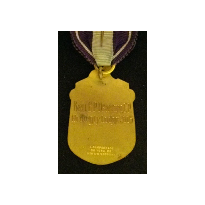 MÉDAILLE MAÇONNIQUE COMMEMORATIVE DU JUBILE D'ARGENT 1910-1935