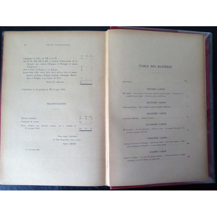 Vieux livres : Les Cahiers du Capitaine Coignet de L. Larchey 1898