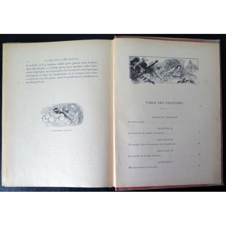 Vieux livres : Le Trésor de Carcassonne texte et dessins Robida 1923