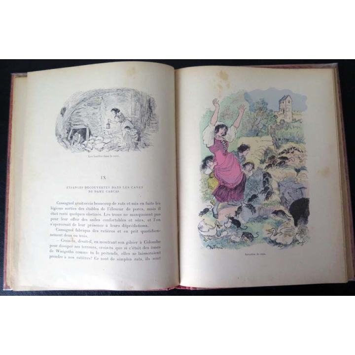 Vieux livres : Le Trésor de Carcassonne texte et dessins Robida 1923