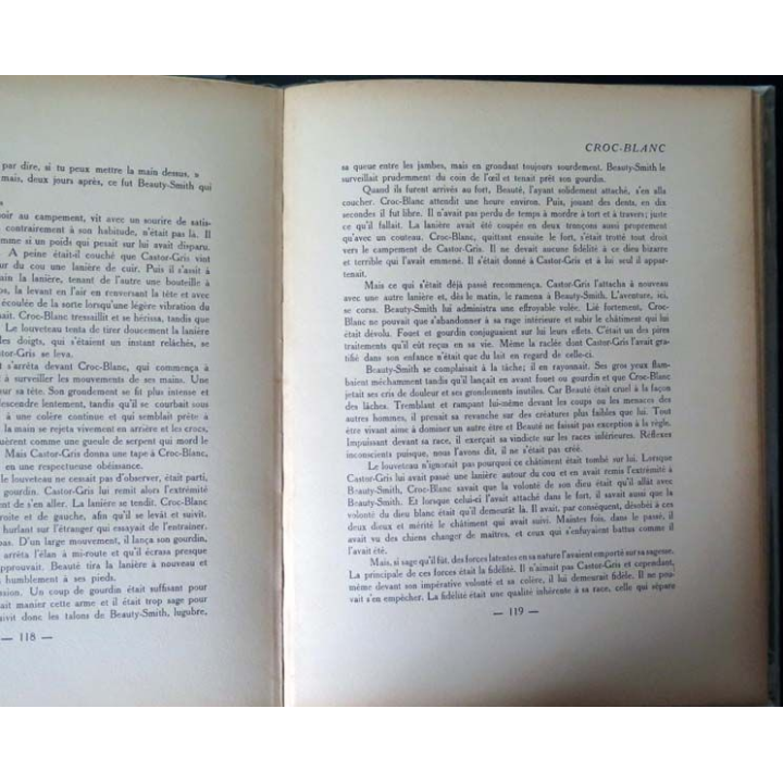 Vieux livres : Croc-Blanc de Jack London aux Editions Hachette 1935