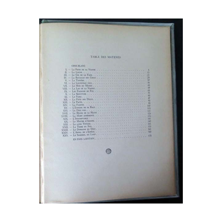 Vieux livres : Croc-Blanc de Jack London aux Editions Hachette 1935