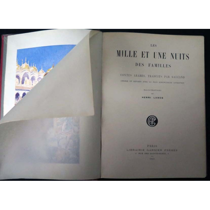 Vieux livres : Les Mille et Une Nuits des Familles par GALLAND 1923