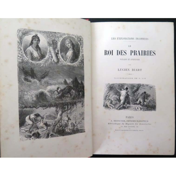 Vieux livres : LE ROI DES PRAIRIES (Voyages et aventures) par BIART
