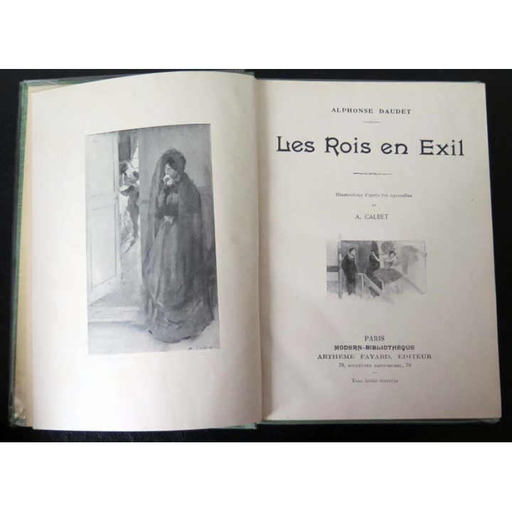 Vieux livres : Les Rois en Exil de Alphonse Daudet Arthème Fayard