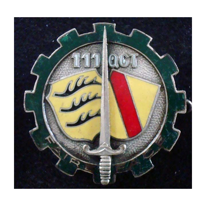 111° CQGT 111° Cie de QG du Territoire AREMAIL G. 1388 en émail