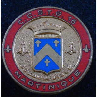 CCSTG 16 16° Compagnie de Transit et Garnison Martinique G. 2224 émail