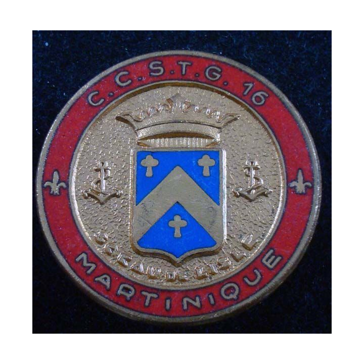 CCSTG 16 16° Compagnie de Transit et Garnison Martinique G. 2224 émail