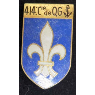 414° CQG 48° Cie de Quartier Général DRAGO PARIS G. 1898 en émail