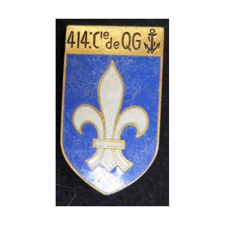 414° CQG 48° Cie de Quartier Général DRAGO PARIS G. 1898 en émail