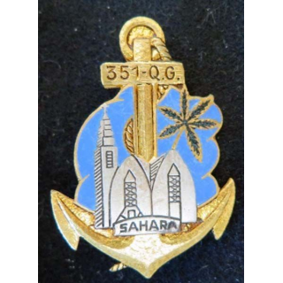 351° CQG 351° Cie de Quartier Général SAHARA DRAGO G. 1976 en émail