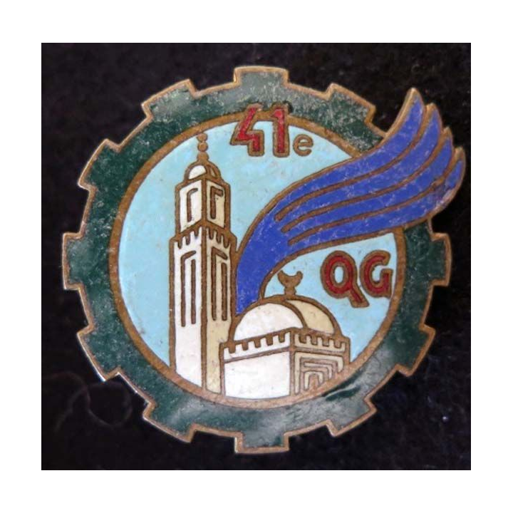 41° CQG 41° Cie de Quartier Général ANDRE MARDINI en émail (éclat)