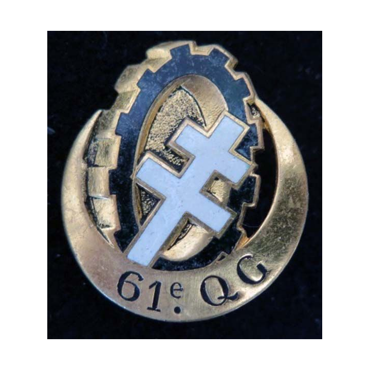 61° QG 61° Compagnie de Quartier Général DRAGO PARIS G. 1153 émail
