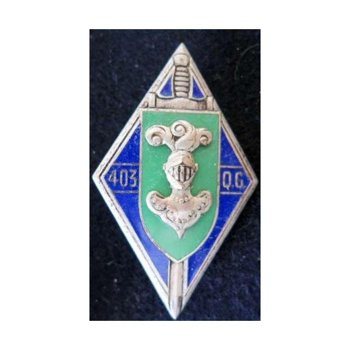 403° EQG 403° Esc de Quartier Général DRAGO PARIS G. 2028 en émail