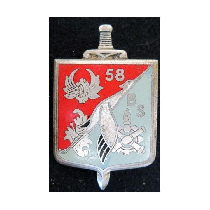 58° BS 58° Bataillon des Services DRAGO PARIS G. 1876 en émail
