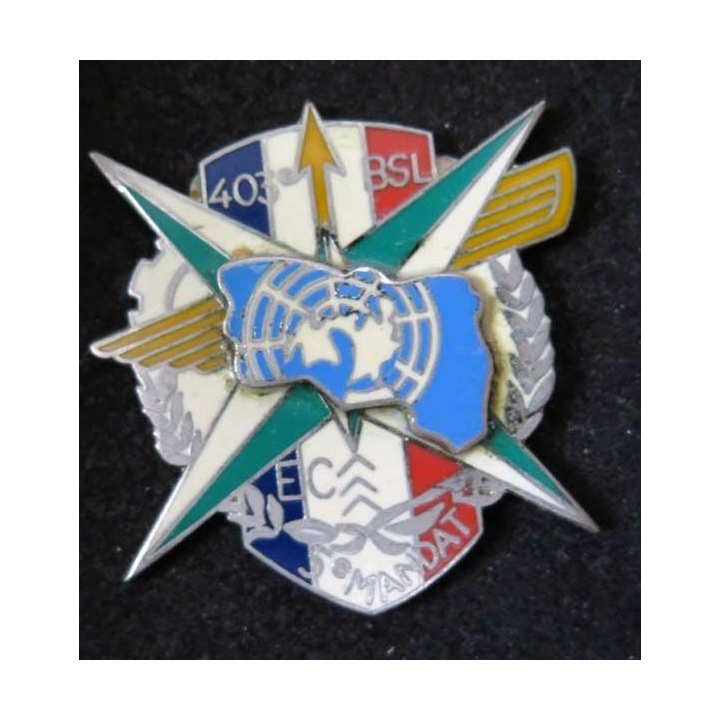 Insigne de l'EC du 403° Bat de Soutien Logistique FORPRONU PROMO CA