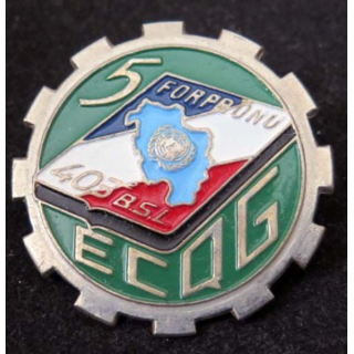 Insigne du 5° ECQG du 403° Bataillon de Soutien Logistique FORPRONU