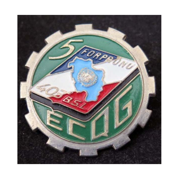Insigne du 5° ECQG du 403° Bataillon de Soutien Logistique FORPRONU