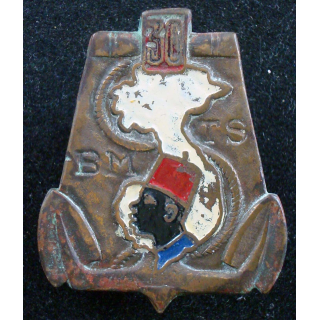 Insigne du 30° Bataillon de Marche de Tirailleurs Sénégalais Local
