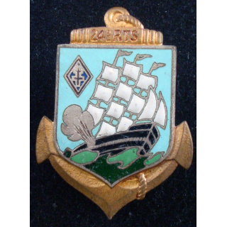 Insigne du 24° Régiment de Tirailleurs Sénégalais Drago Beranger H.667