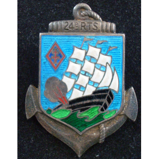 Insigne du 24° Régiment de Tirailleurs Sénégalais DRAGO O M H.667