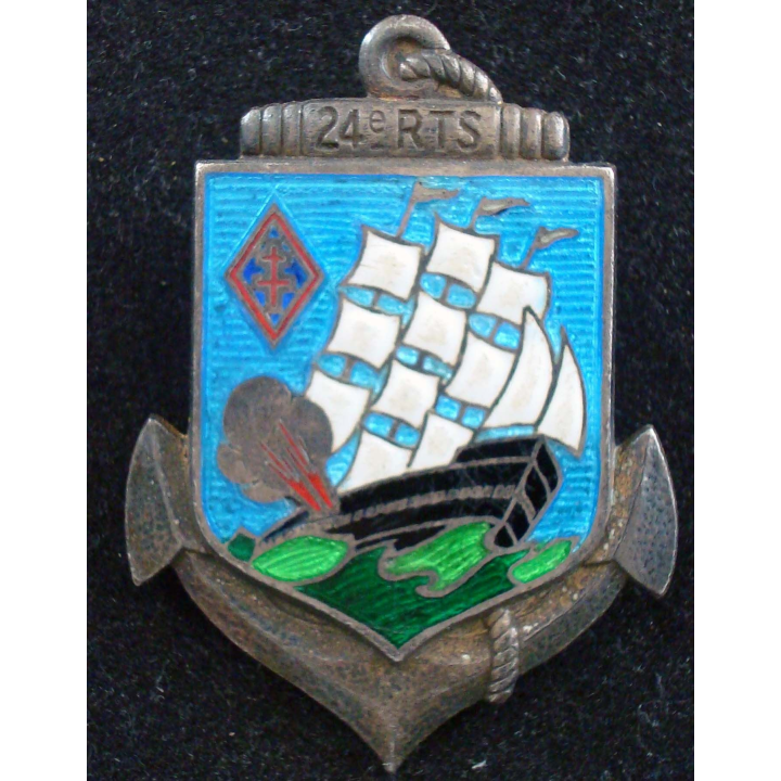 Insigne du 24° Régiment de Tirailleurs Sénégalais DRAGO O M H.667
