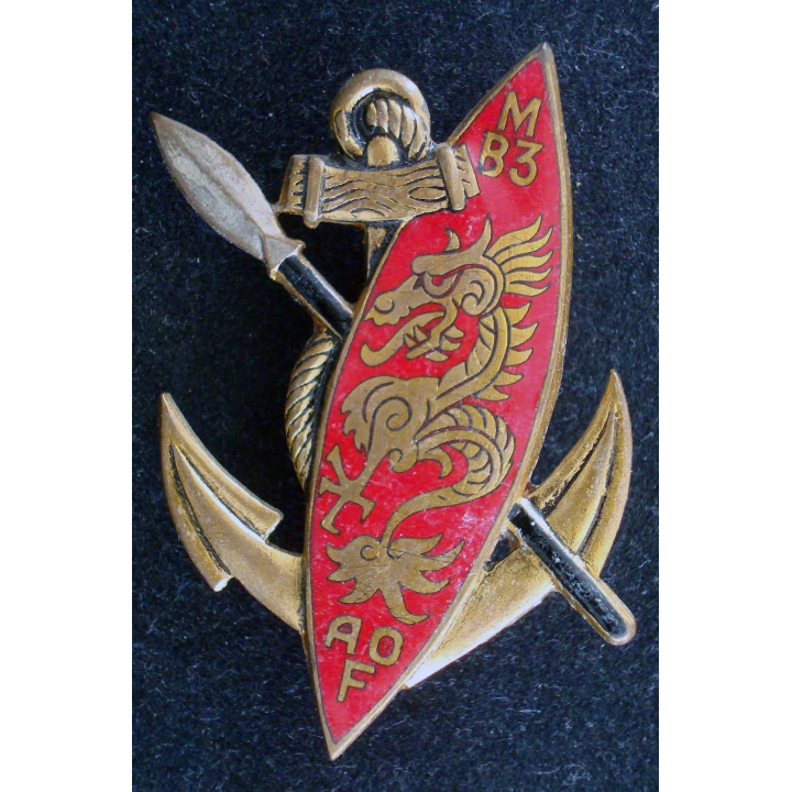 Insigne du Bataillon de Marche N° 3 / AOF DRAGO O M Déposé