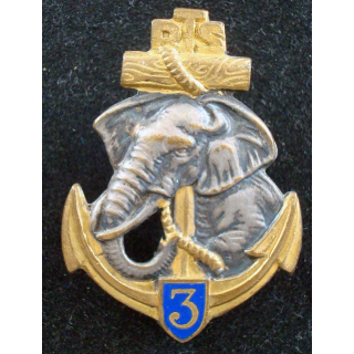 Insigne du 3° Régiment de Tirailleurs Sénégalais AREMAIL en émail