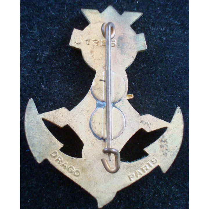 Insigne de la 12° Compagnie Saharienne Portée Africaine DRAGO émail