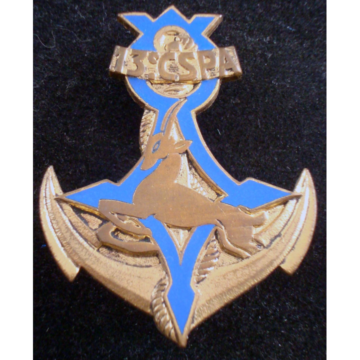 Insigne de la 13° Compagnie Saharienne Portée Africaine DRAGO émail