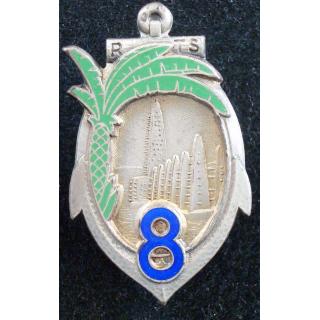 Insigne du 8° Régiment de Tirailleurs Sénégalais DRAGO BERANGER émail