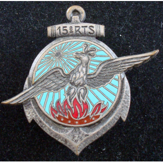 Insigne du 15° Régiment de Tirailleurs Sénégalais OFSI argenté