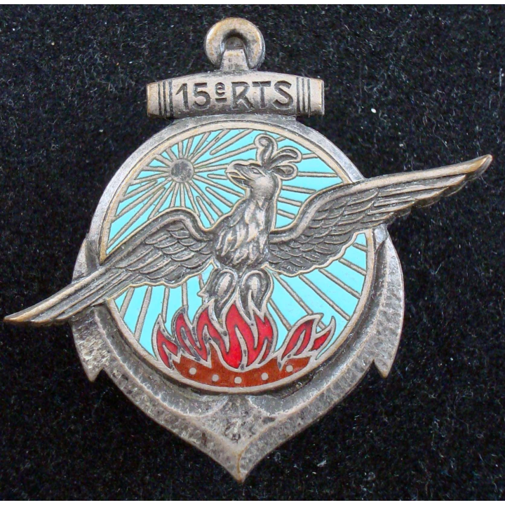 Insigne du 15° Régiment de Tirailleurs Sénégalais OFSI argenté