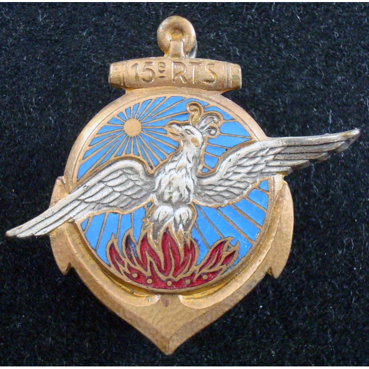 Insigne 15° Régiment de Tirailleurs Sénégalais DRAGO BERANGER déposé