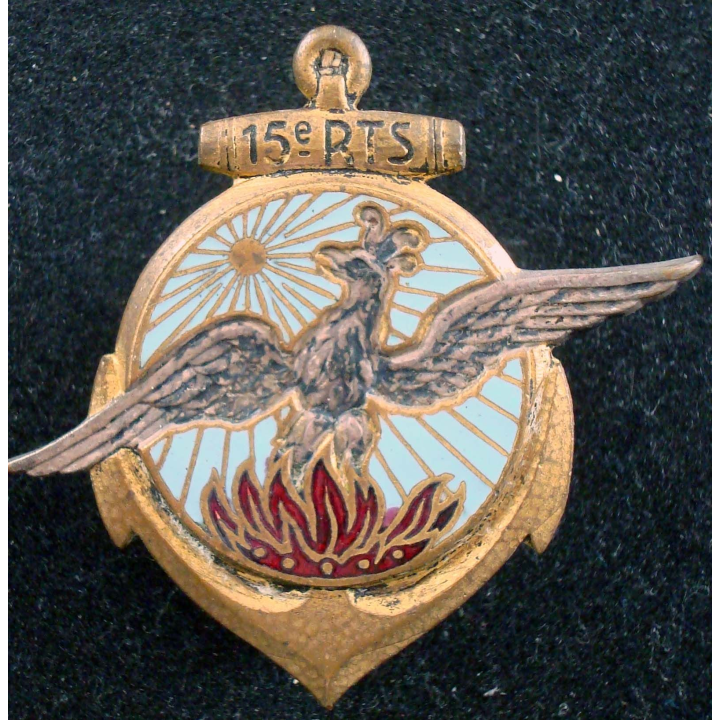 Insigne 15° Régiment de Tirailleurs Sénégalais DRAGO ROMAINVILLE H.315