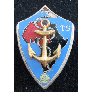 Insigne 13° Tirailleurs Sénégalais DRAGO BERANGER H650 relief émail
