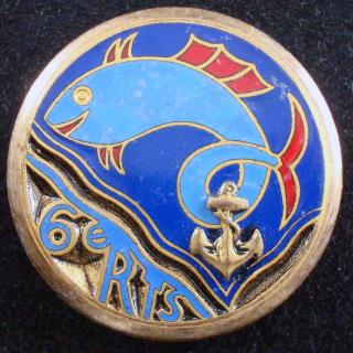 Insigne du 6° Régiment de Tirailleurs Sénégalais DRAGO BERANGER Déposé