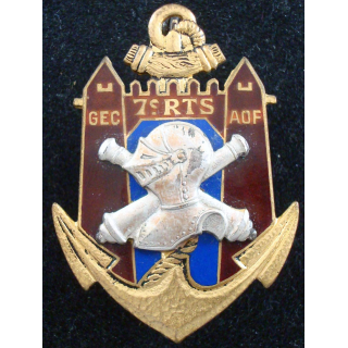 Insigne Groupe d’Escadrons de Chars de L’A.O.F 7° RTS DRAGO O METRA
