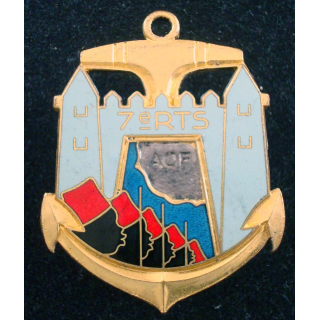 Insigne 7° Régiment de Tirailleurs Sénégalais CHOBILLON G. 414 émail